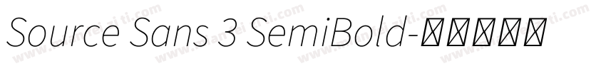 Source Sans 3 SemiBold字体转换